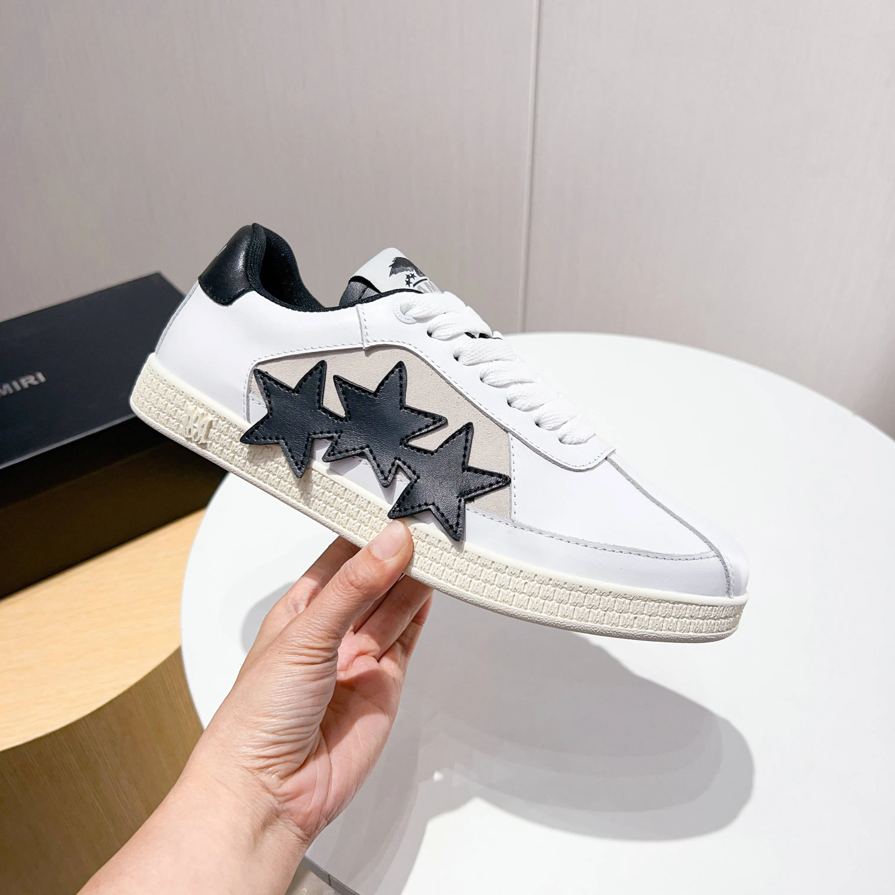 Men's shoes 💰420 [New style] 🌲🌲Balmain - New Amiri trendy shoes, low-top casual sports shoes, the same style as celebrities, made of selected pebbled cowhide and frosted cowhide, original outsole, comfortable on the feet, high-end workmanship, welcome to buy. Size: 39-45 (46 customized)